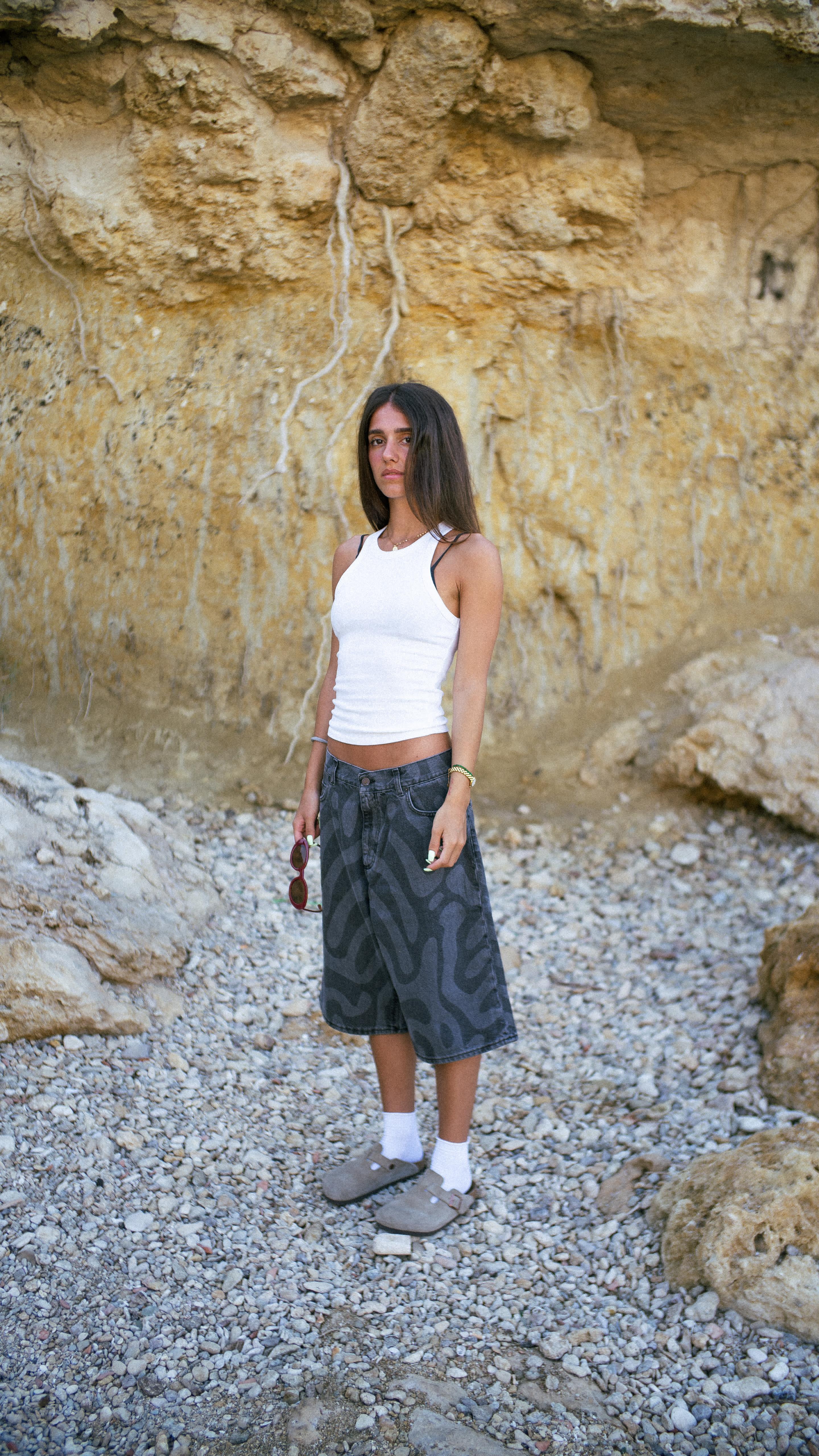 MACKEREL JORTS BLACK WASHED