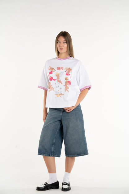 T-SHIRT ANGEL & DEVIL JAPANESE WHITE TEE