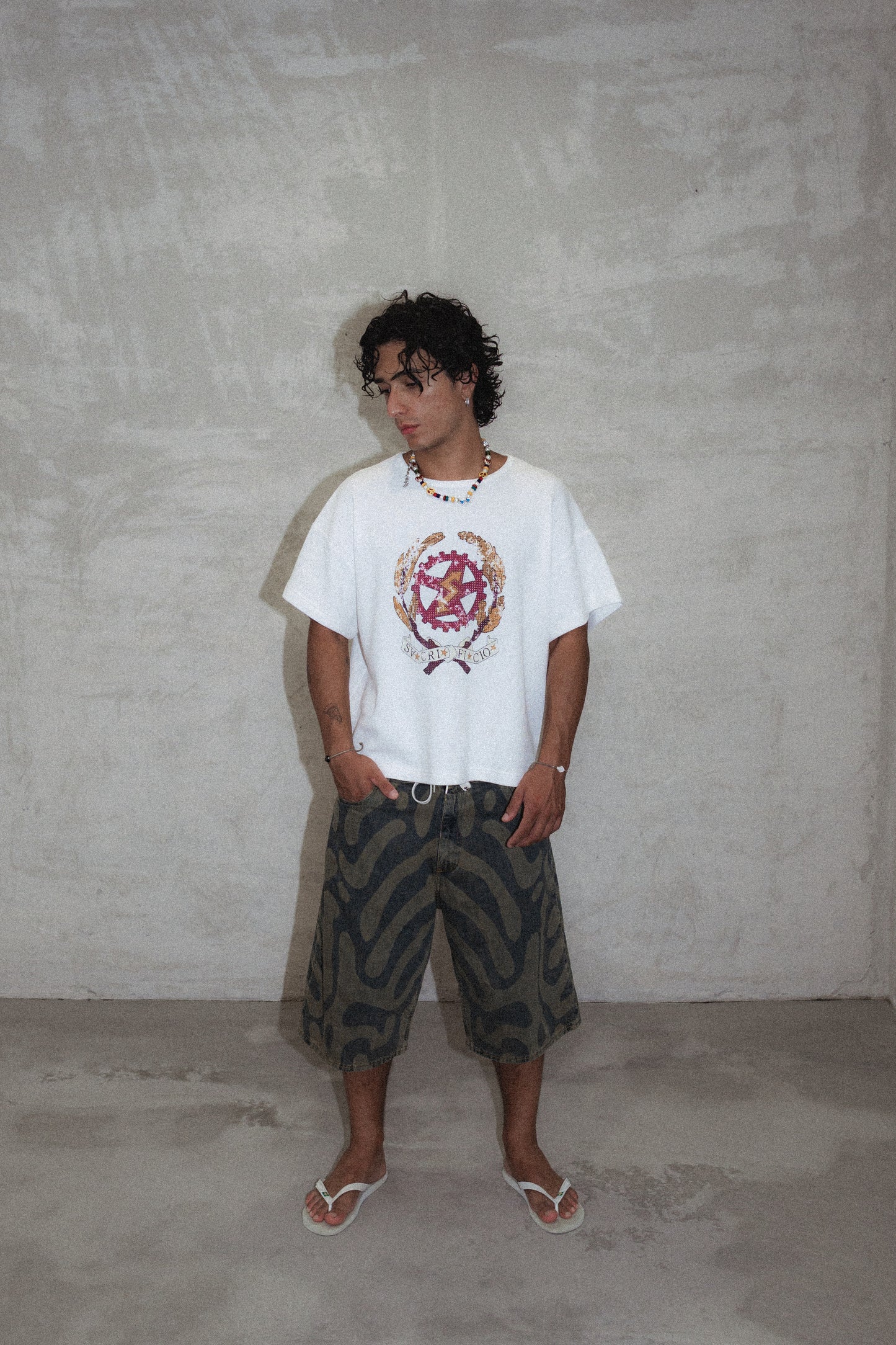 WAFFLE WHITE TEE