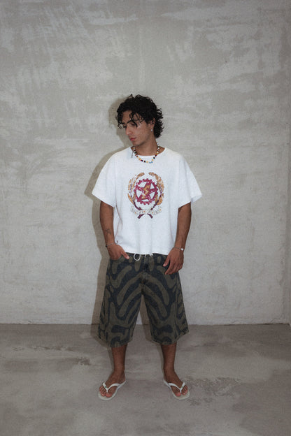 WAFFLE WHITE TEE