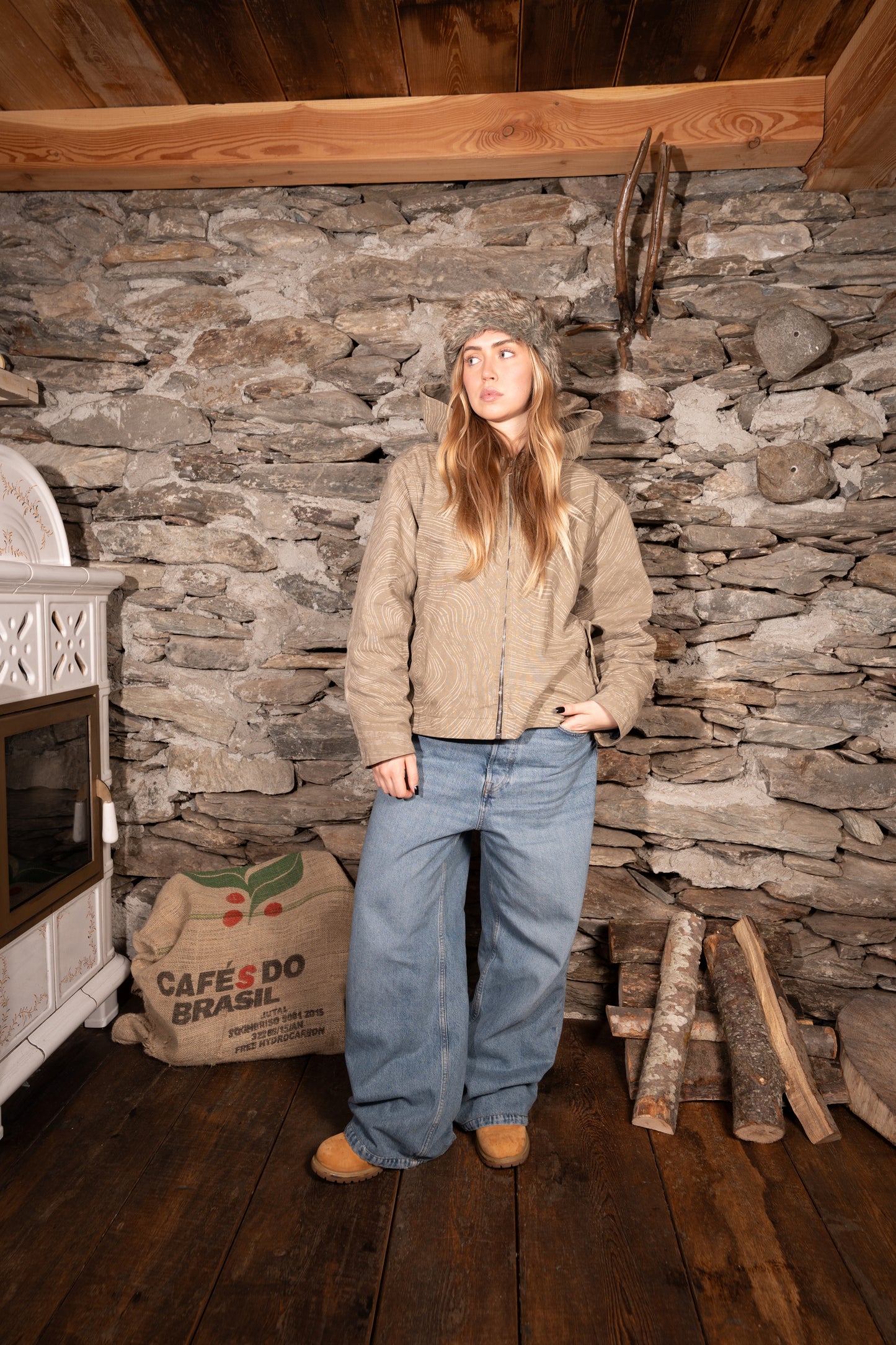 WOOD JACKET- WASHED GREY