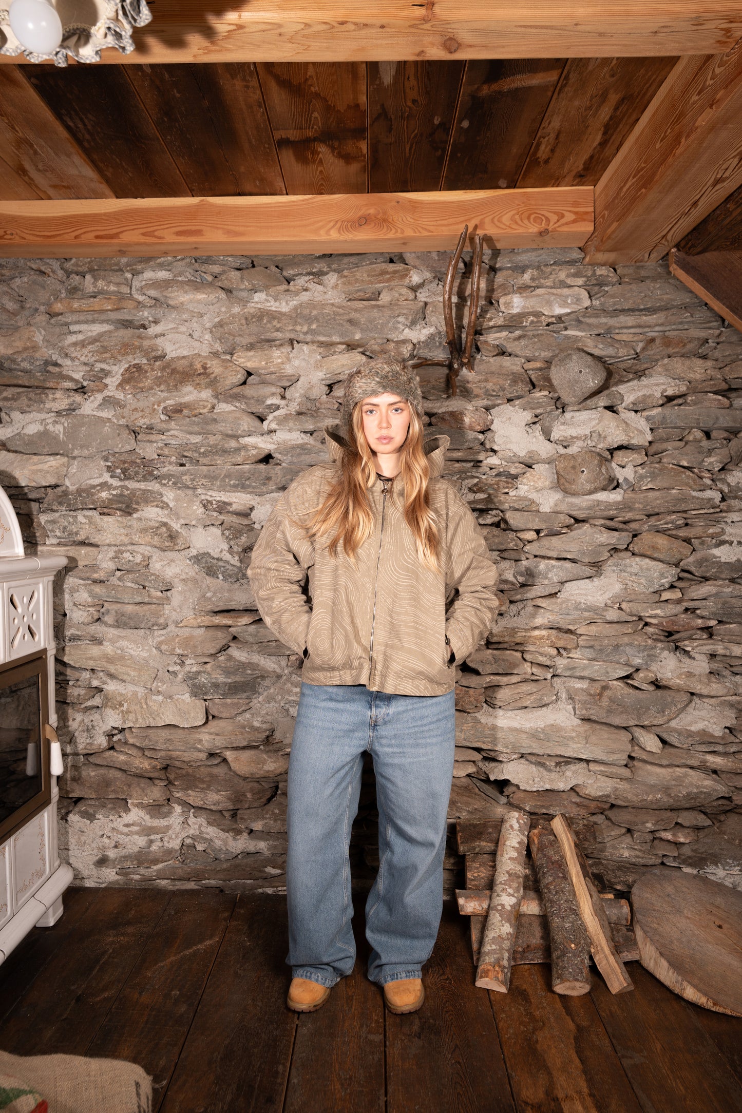 WOOD JACKET- WASHED GREY