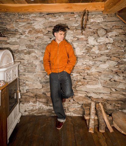WOOD JACKET- AMBER ORANGE