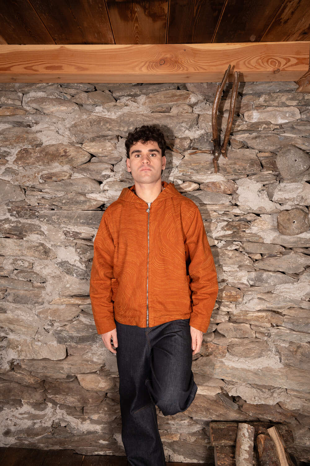 WOOD JACKET- AMBER ORANGE