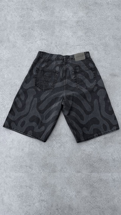 MACKEREL JORTS BLACK WASHED