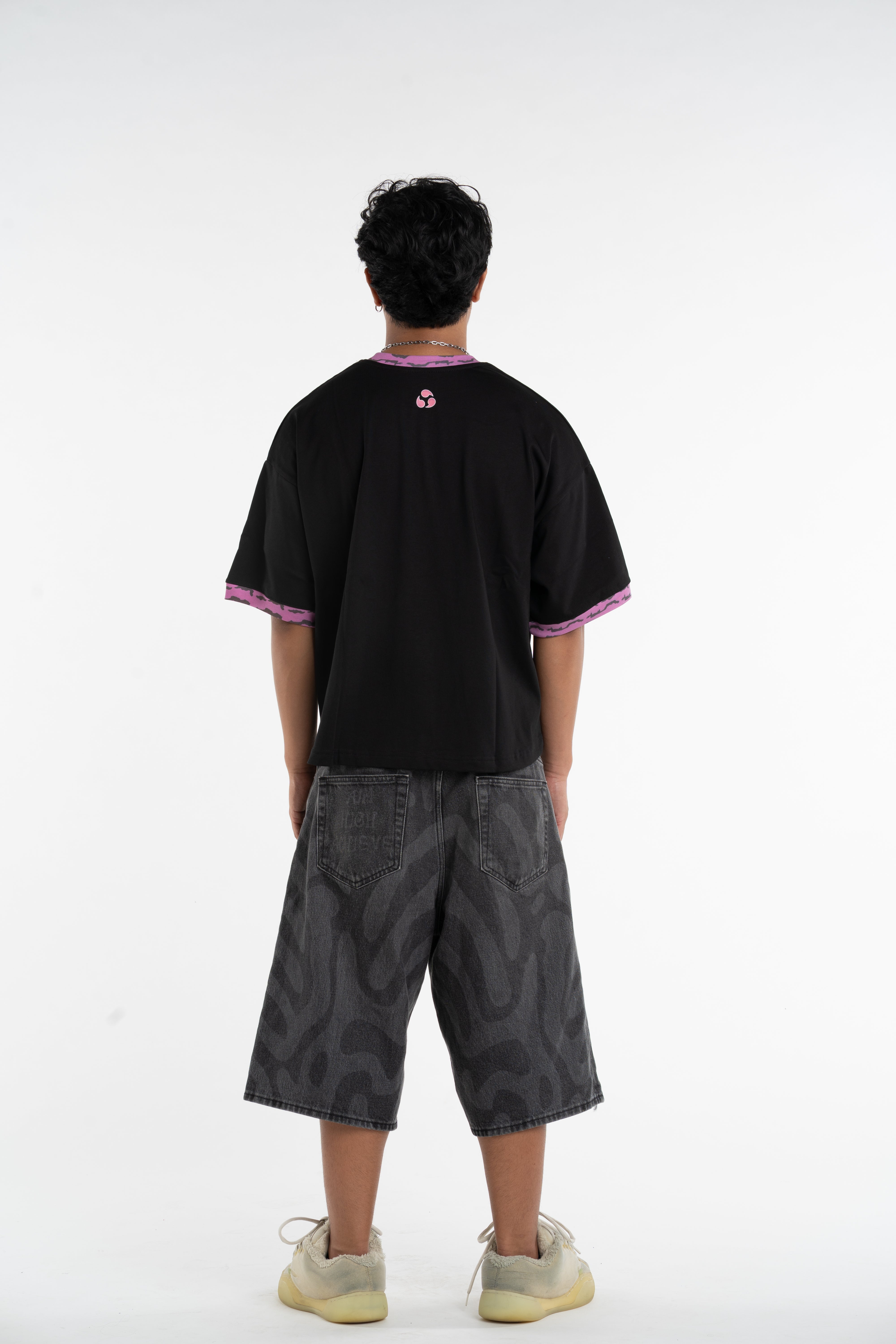 T-SHIRT ANGEL & DEVIL JAPANESE BLACK TEE