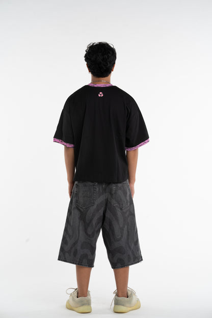 T-SHIRT ANGEL & DEVIL JAPANESE BLACK TEE